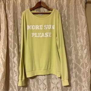 Wildfox More Sun Please Yellow Jumper Knit Sweatshirt